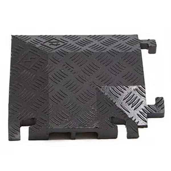 JUSTRITE FL90RT2X1.75-B Cable Protector, 2 Channel, 11-3/4 InchW, Black | CY6ZTV