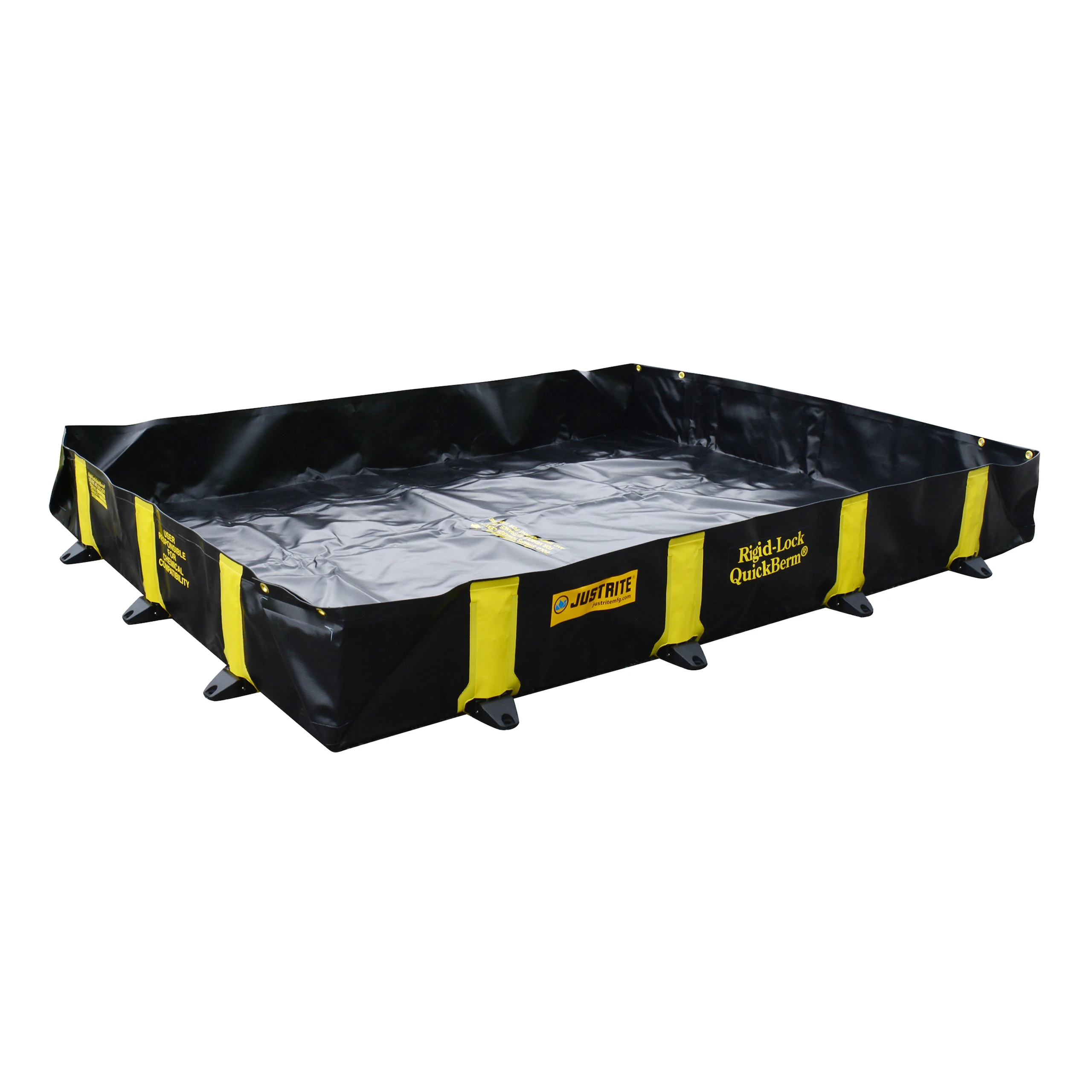 JUSTRITE 28516 Drive Over Berm, 355 Gallon, Black | AH3QDH JEN28516BL