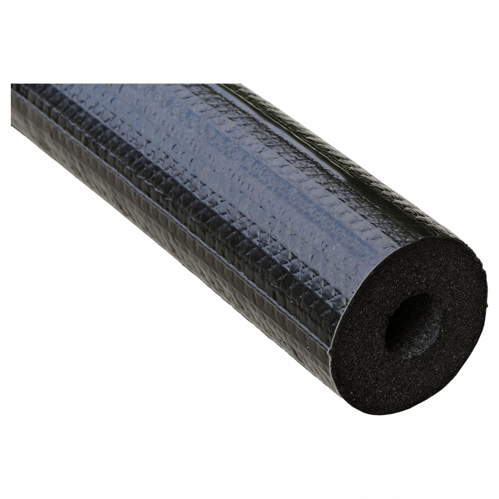 Pipe Insulation Tube, Buna-N Rubber, 1/2 Inch Thick, 1/2 Inch ID, 6 ft Lg, 3.6 R-Value