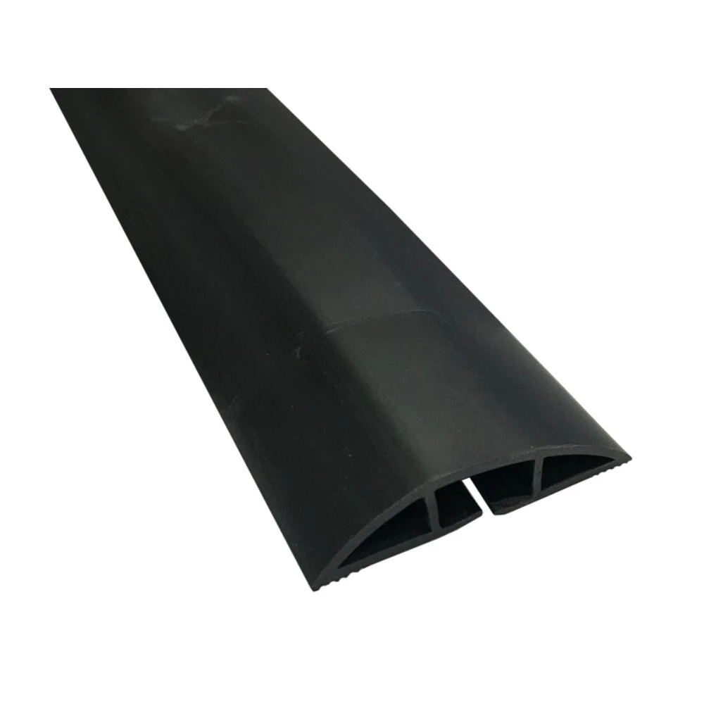 PVC Floor Cord Cover Kit, 15 Feet Long, Black
