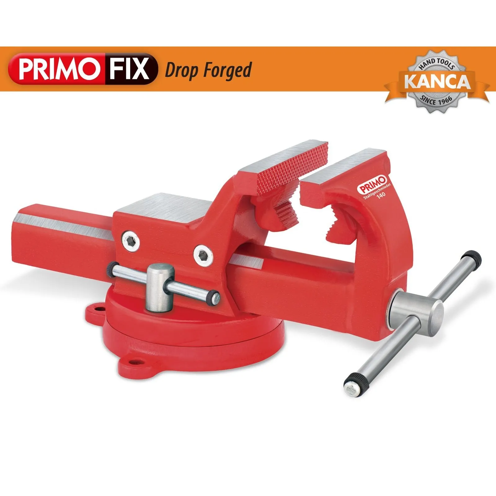 Primo Drop-Forged Fix Vise With Swivel Base 140 mm