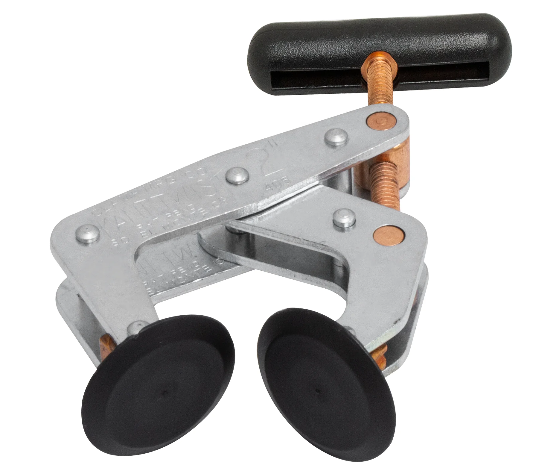 KANT-TWIST K020TPW Clamp, 2 Inch Jaw Opening, No-Mar Round Flat Pads, T Handle | CD8YPD
