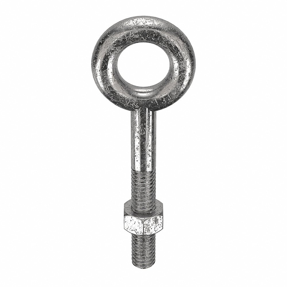 KEN FORGING N2002-SS-2-1/4 Eye Bolt, Without Shoulder, 5/16-18 X 3.53 Inch Overall Length | AD3HBH 3ZGN3