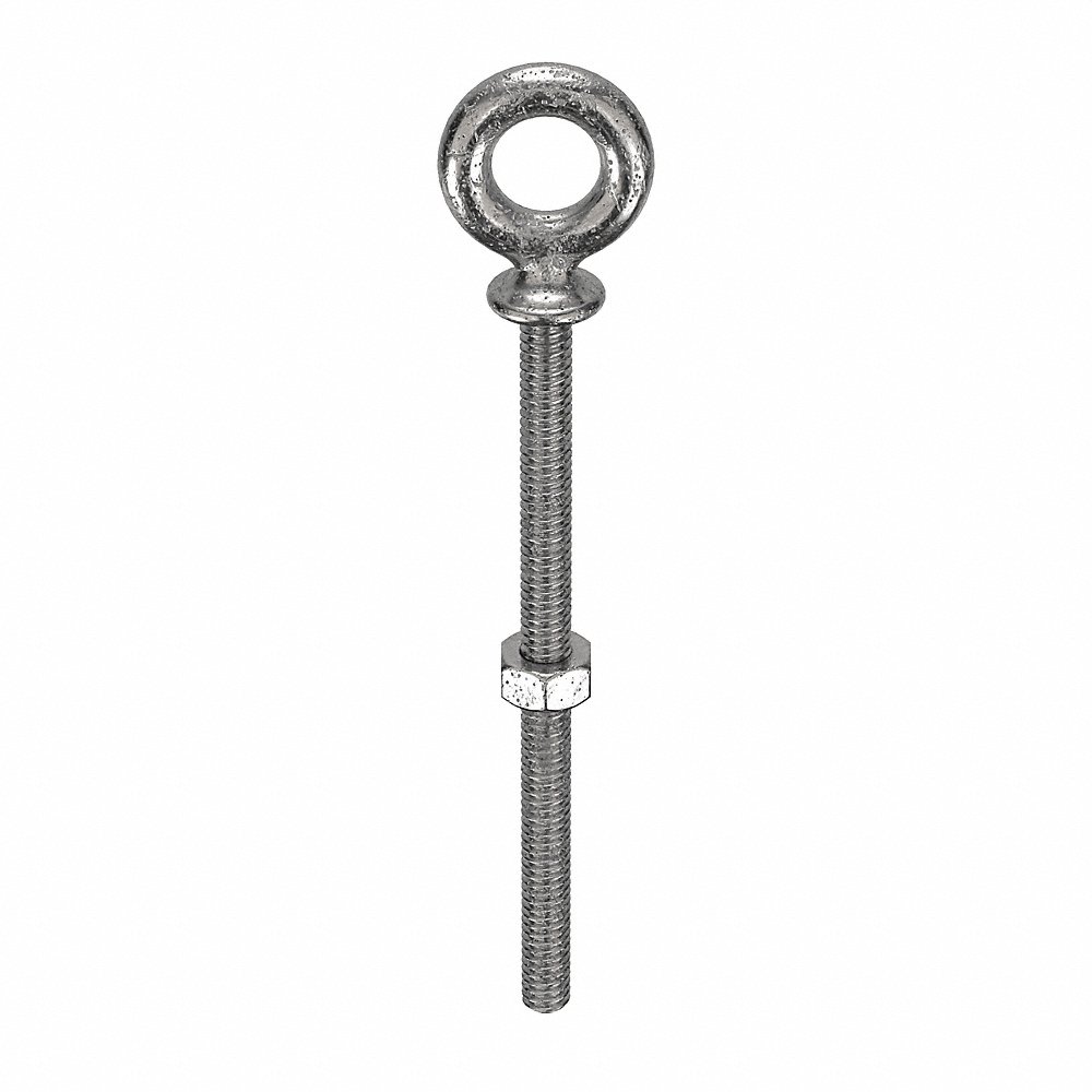 KEN FORGING N2021-SS-4 Eye Bolt, With Shoulder, 1/4-20 X 5.22 Inch Overall Length | AD3HJG 3ZHF8