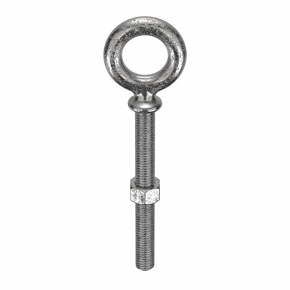 KEN FORGING N2027-SS-6 Eye Bolt, With Shoulder, Stainless Steel, 5/8-11 Thread Size, 9.00 Overall Length | AC9ZYG 3LWC6