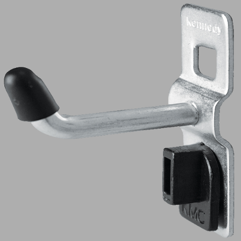 KENNEDY 99820 Steel Single Rod Pegboard Hook, Hanging Mounting Type, Silver | CD3FTT 54HA75