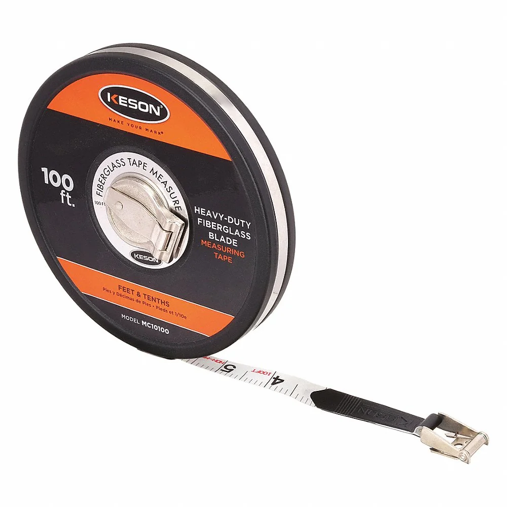 KESON MC-10-100 Long Tape Measure 1/2 Inch x 100 Feet Black | AC9YBE 3LJN9