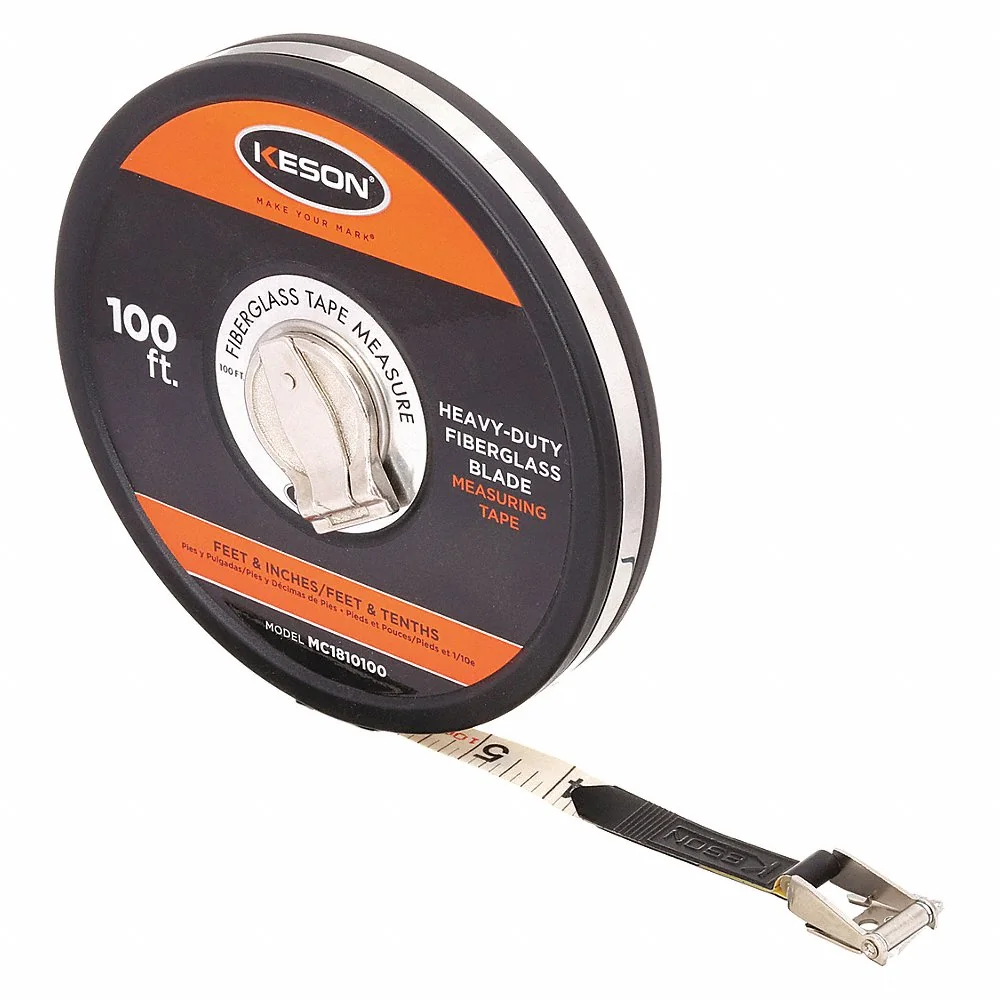 KESON MC-1810-100 Long Tape Measure 1/2 Inch x 100 Feet Black | AC9YBQ 3LJR1