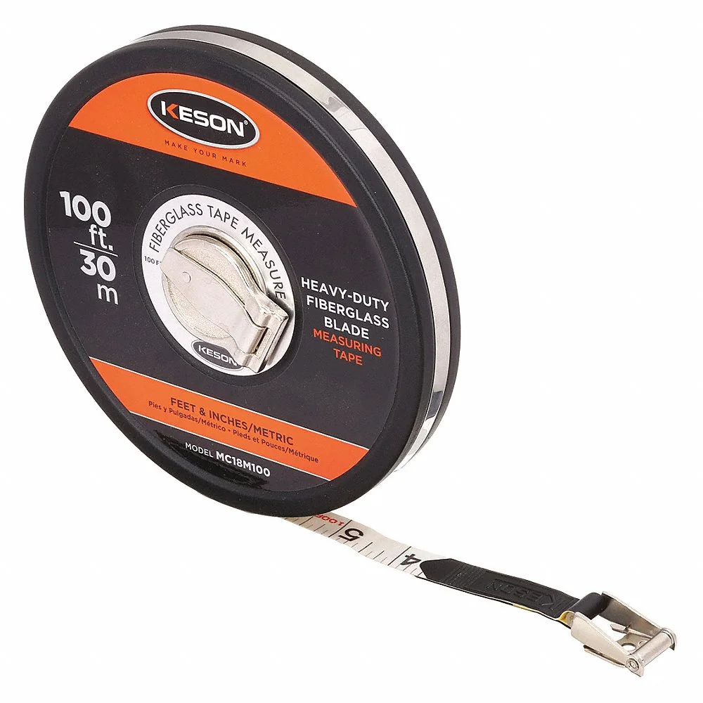 KESON MC-18M-100 Long Tape Measure 1/2in x 100 Ft/30m Black | AC9YCB 3LJT2