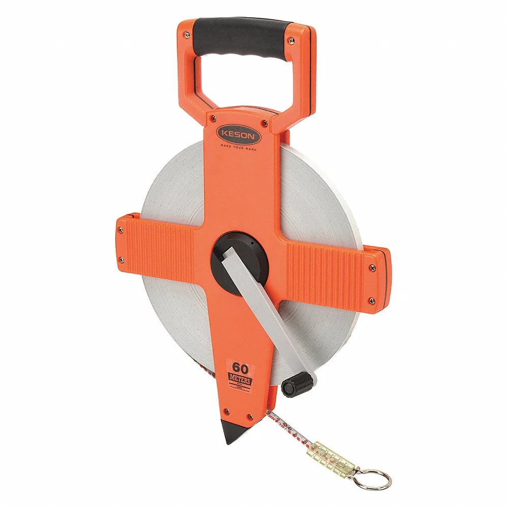KESON NR-60M Long Tape Measure 3/8 Inch x 60m Gray | AC9YDF 3LJW5