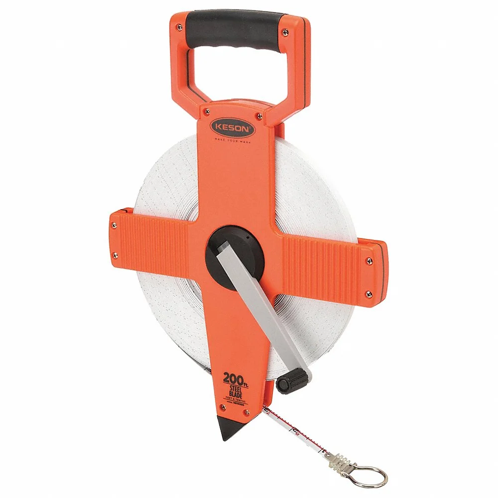 KESON NR10-200 Long Tape Measure 3/8 Inch x 200 Feet Gray | AC9YCV 3LJV3