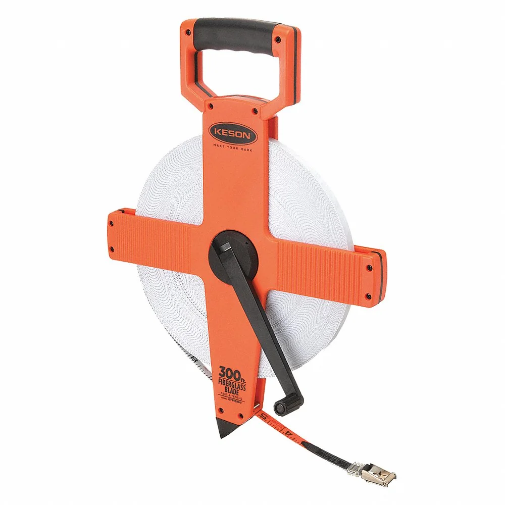 KESON OTR-10-300 Long Tape Measure 1/2 In x 300 Feet Pumpkin | AC9YBJ 3LJP4