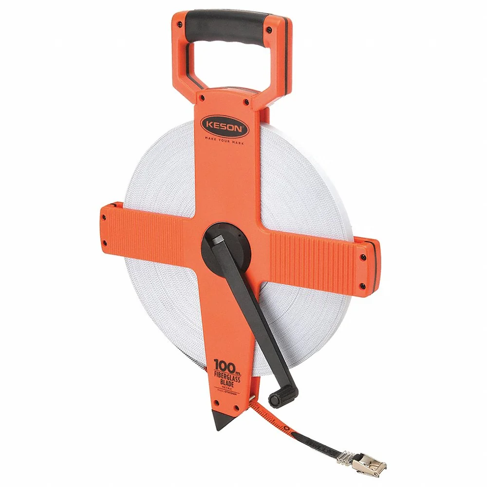 KESON OTR-100M Long Tape Measure 1/2 Inch x 100m Pumpkin | AC9YDM 3LJX2