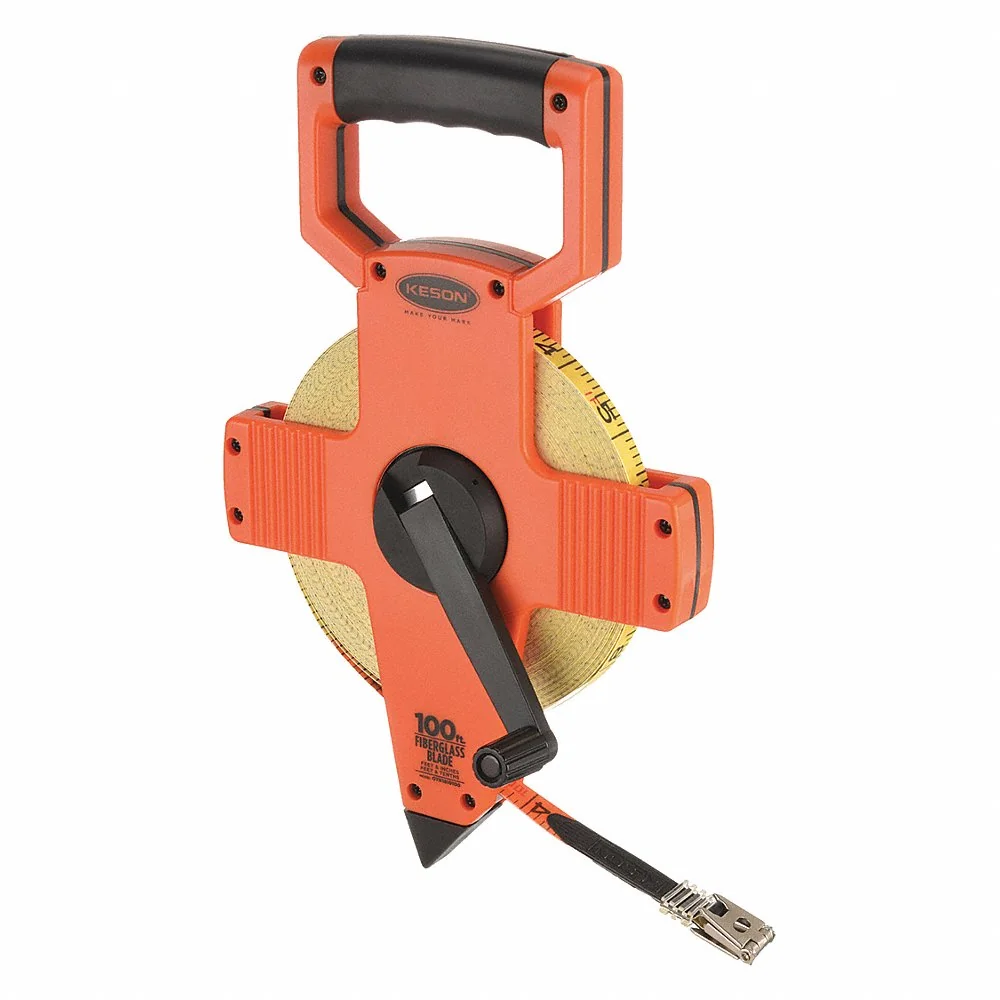 KESON OTR-1810-100 Long Tape Measure 1/2 In x 100 Feet Pumpkin | AC9YBT 3LJR3