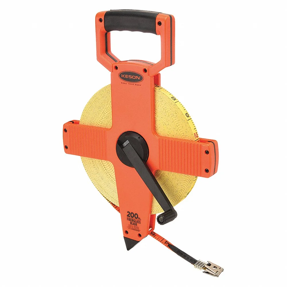 KESON OTR-1810-200 Long Tape Measure 1/2 In x 200 Feet Pumpkin | AC9YBU 3LJR4