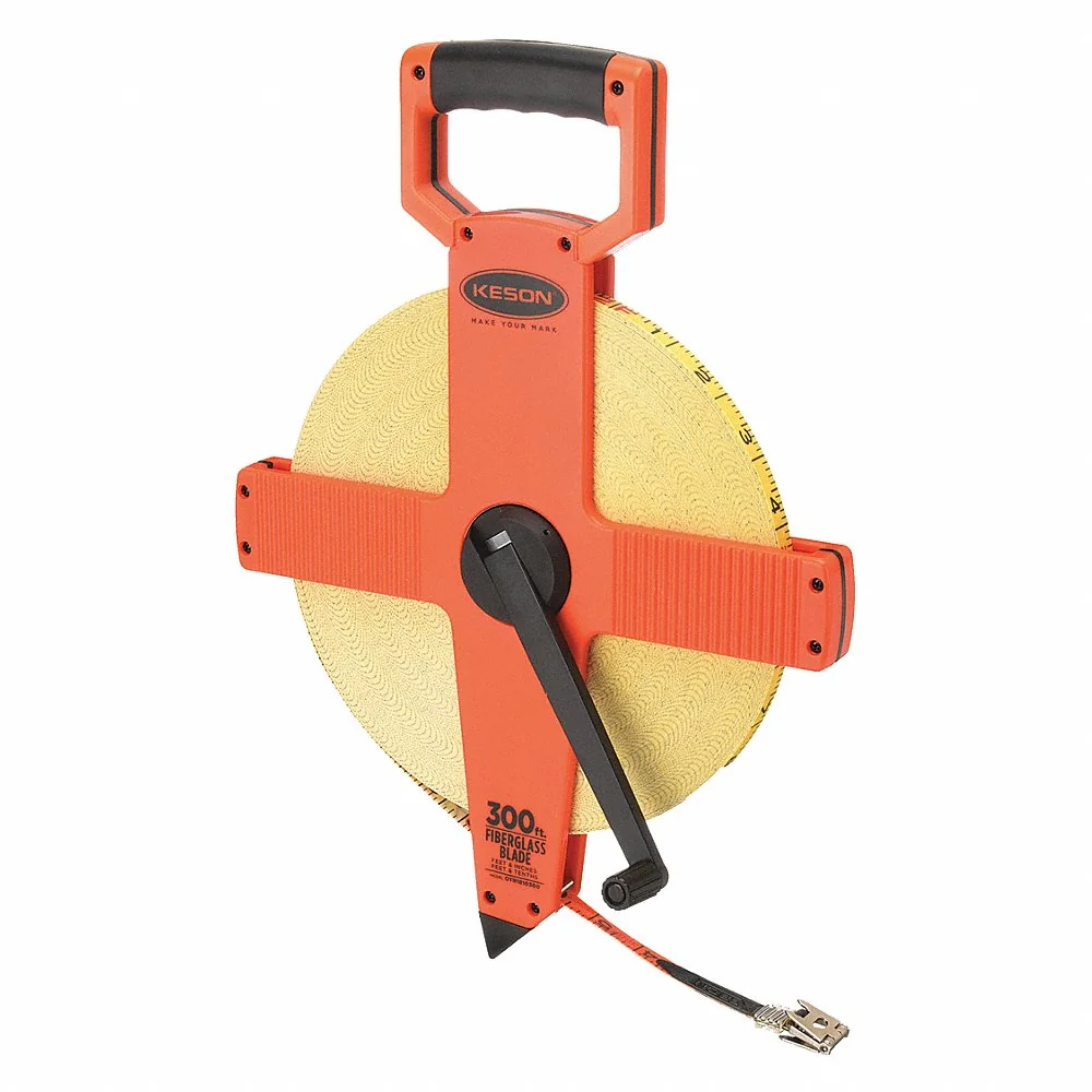 KESON OTR-1810-300 Long Tape Measure 1/2 In x 300 Feet Pumpkin | AC9YBV 3LJR5