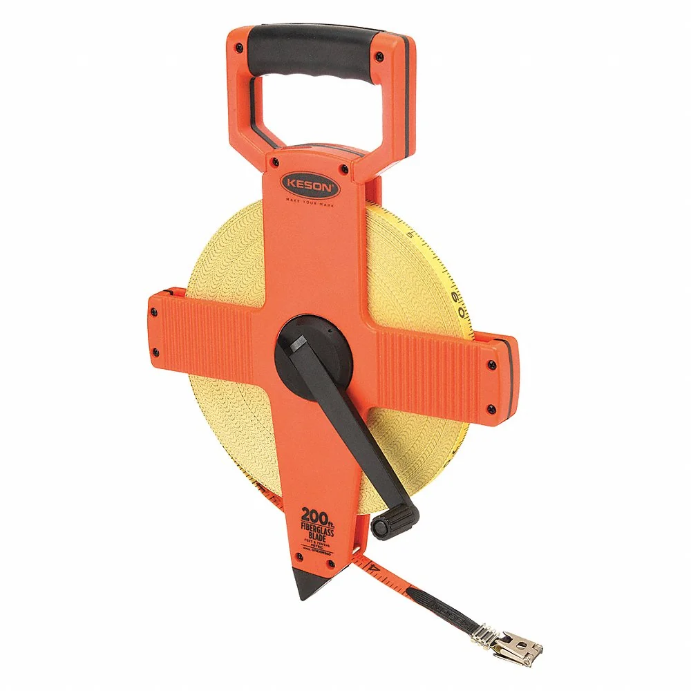 KESON OTR10M200 Tape Measure 1/2 Inch x 200 Ft/60m Orange | AF2RJC 6XGT4