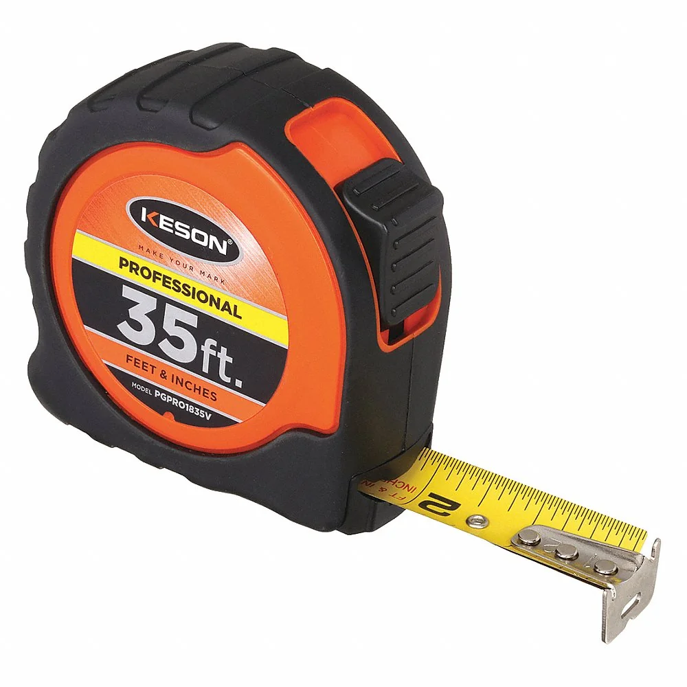 KESON PGPRO1835V Tape Measure 1 Inch x 35 Feet Orange/black | AB6WUA 22N883