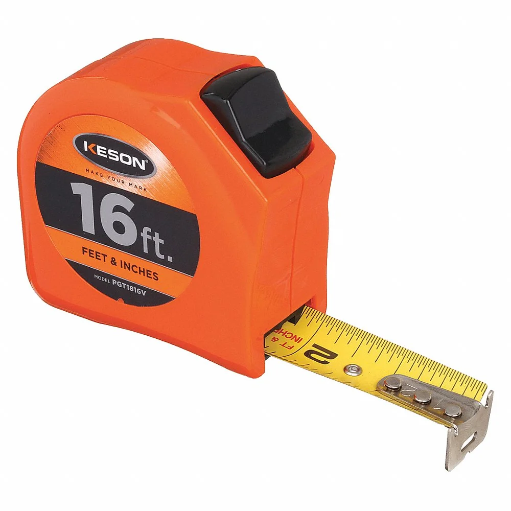 KESON PGT1816V Tape Measure 1 Inch x 16 Feet Orange In./ft. | AB6WUG 22N889