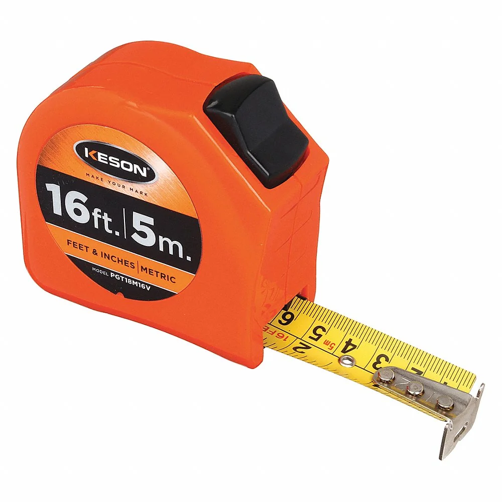 KESON PGT18M16V Tape Measure 1 Inch x 16 Ft/5m Orange | AB6WUM 22N894