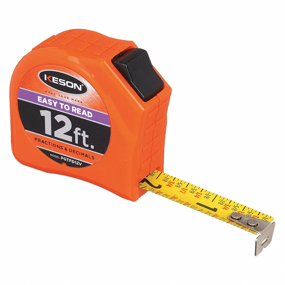 KESON PGTFD12V Tape Measure 5/8 Inch x 12 Feet Orange In/ft | AB6WUP 22N896