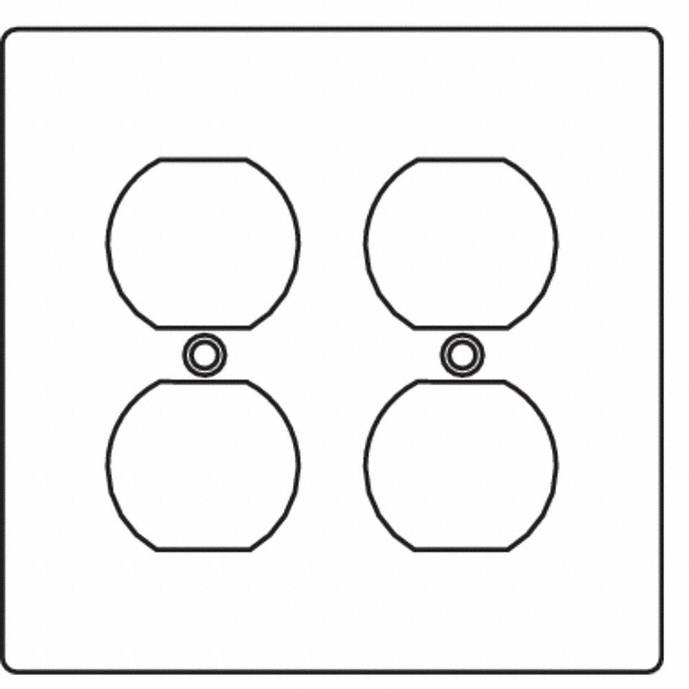 KILLARK 2FAC Weatherproof Cover, 4 9/16 Inch Height, 4 9/16 Inch Width, 2 Gangs | CJ3UKU 49ZX84