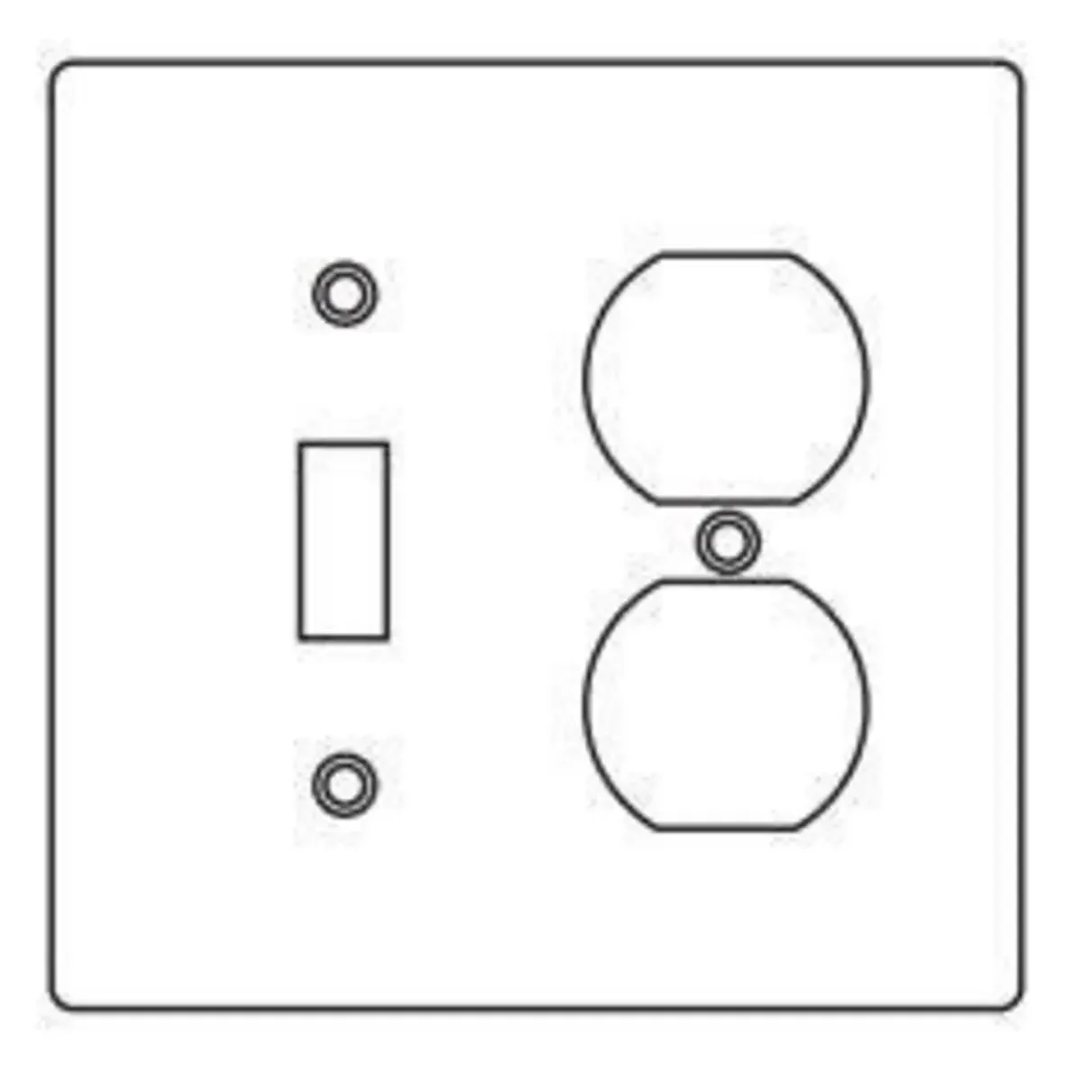 Fittings, Device Box Covers, Two Gang With Coating, Toggle Switch And Duplex Receptacle