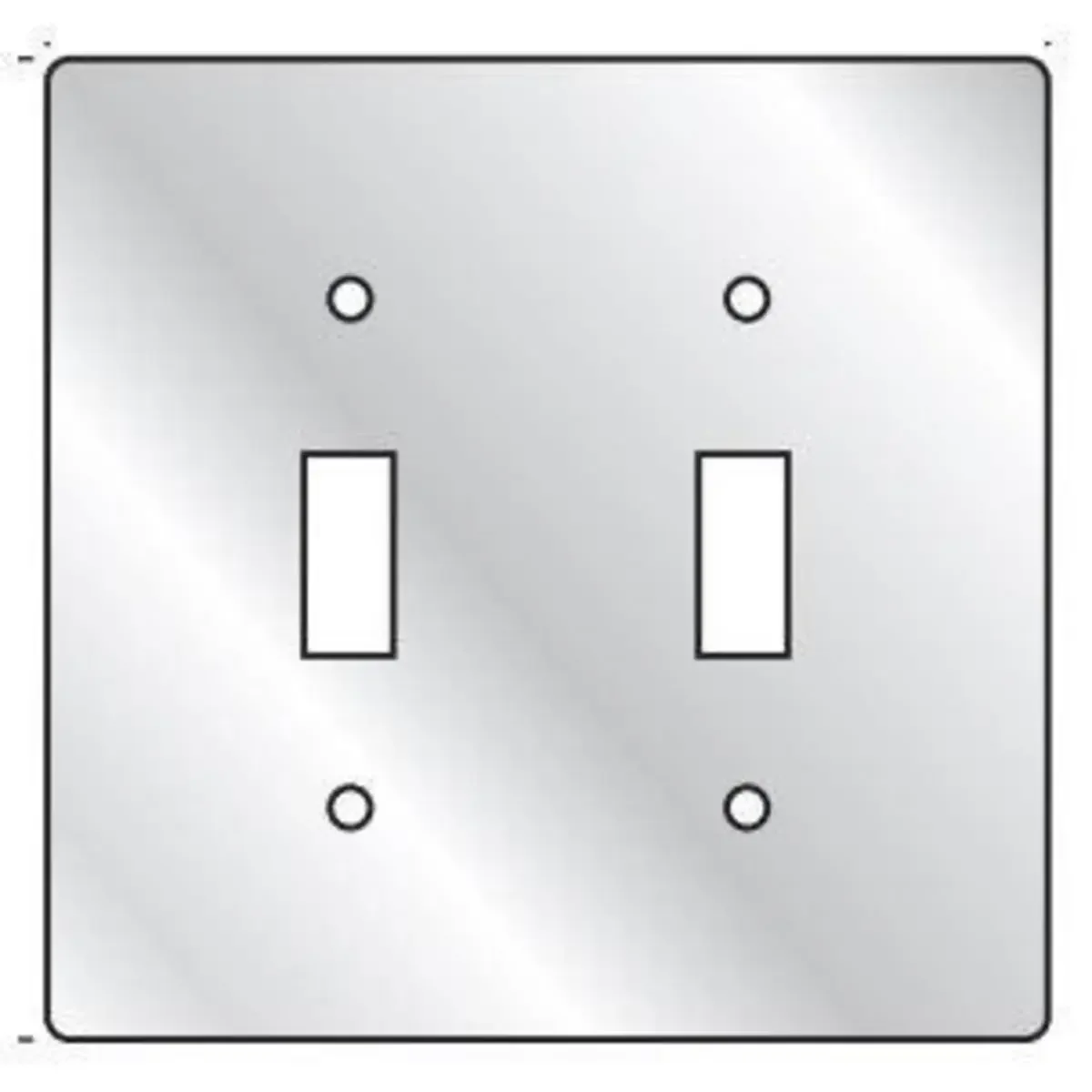 Fittings, Device Box Covers, Two Gang With Coating, 2 Toggle Switches