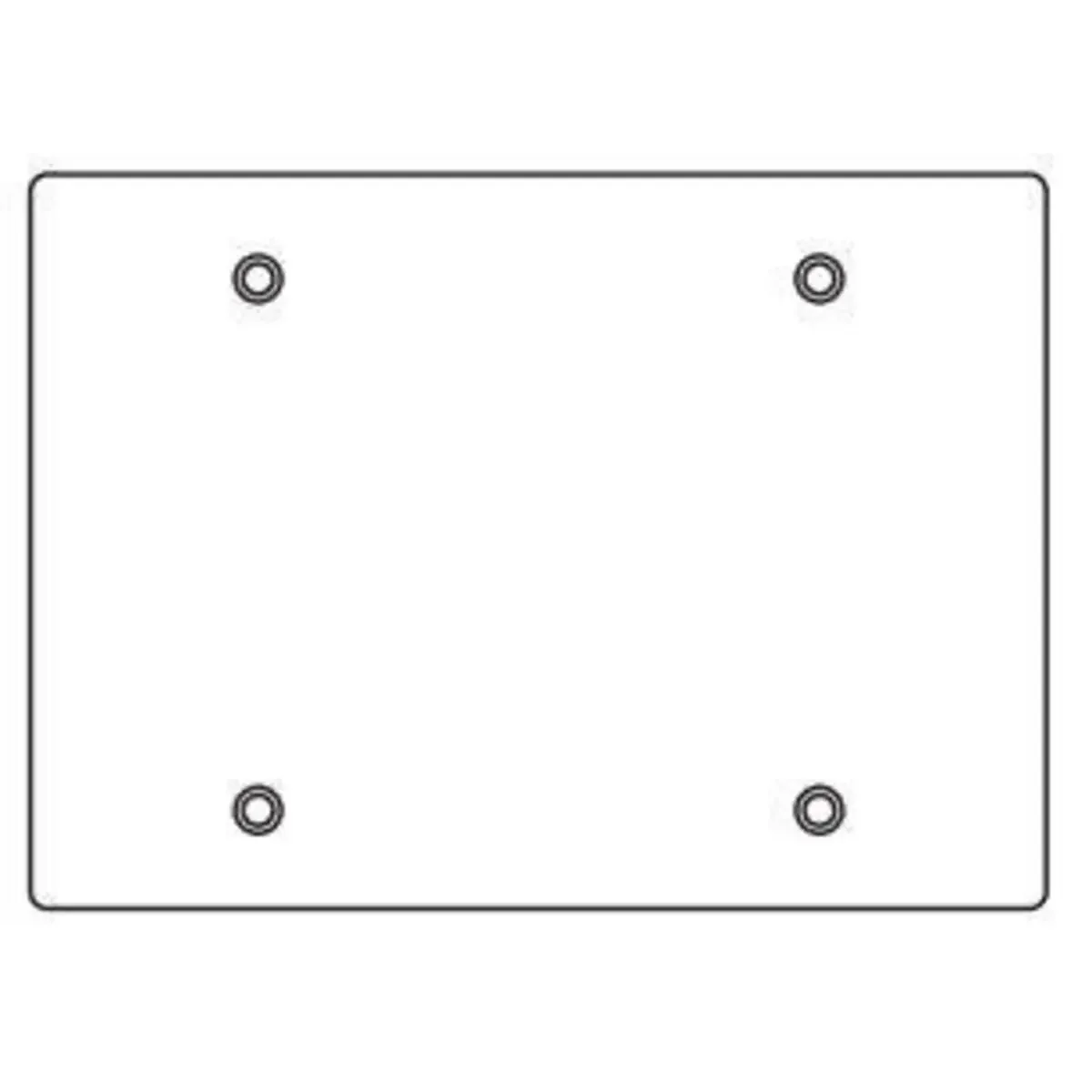 Fittings, Device Box Covers, Three Gang, Blank For Three Gang Boxes