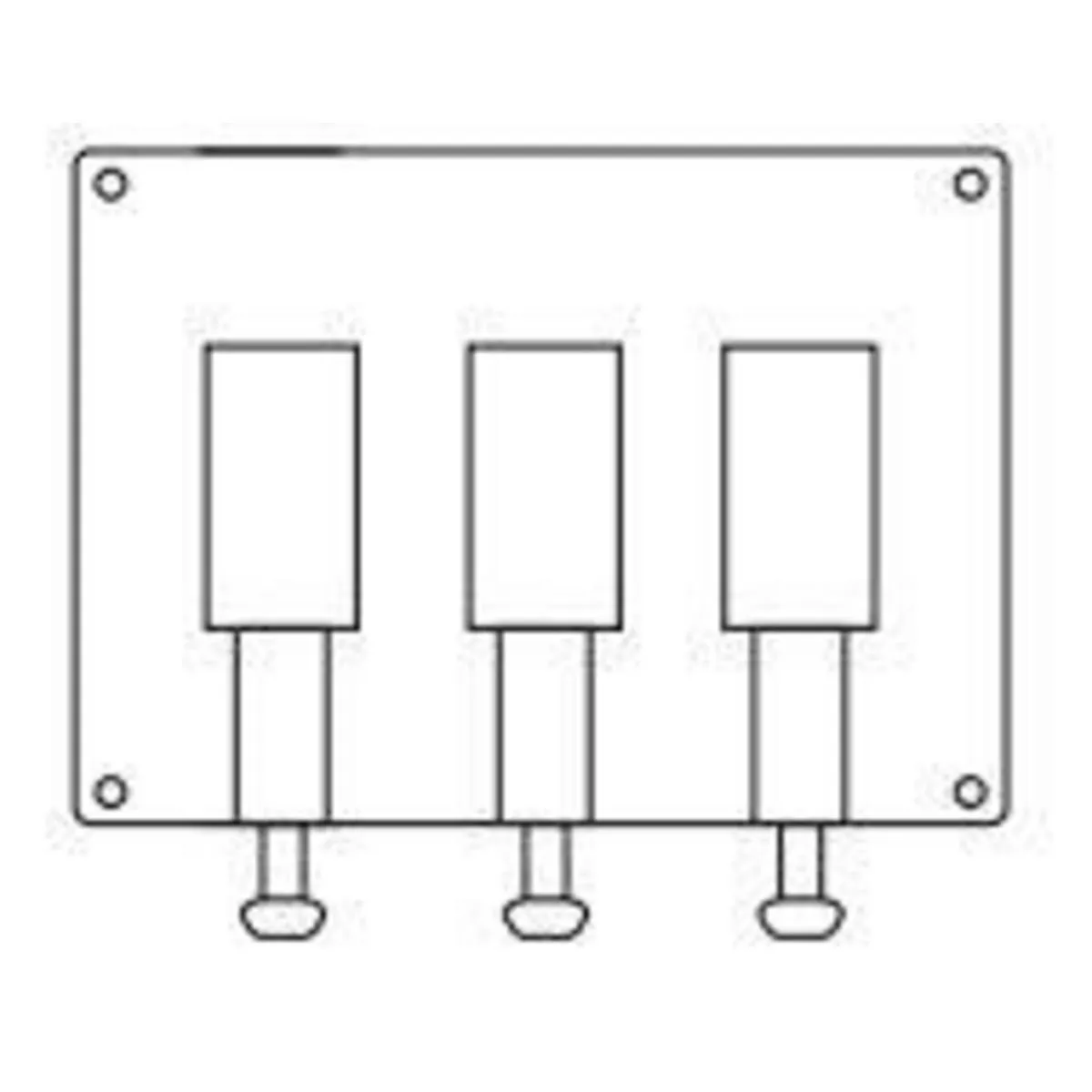 Cover, 3 Gang, 2 Toggle Switch