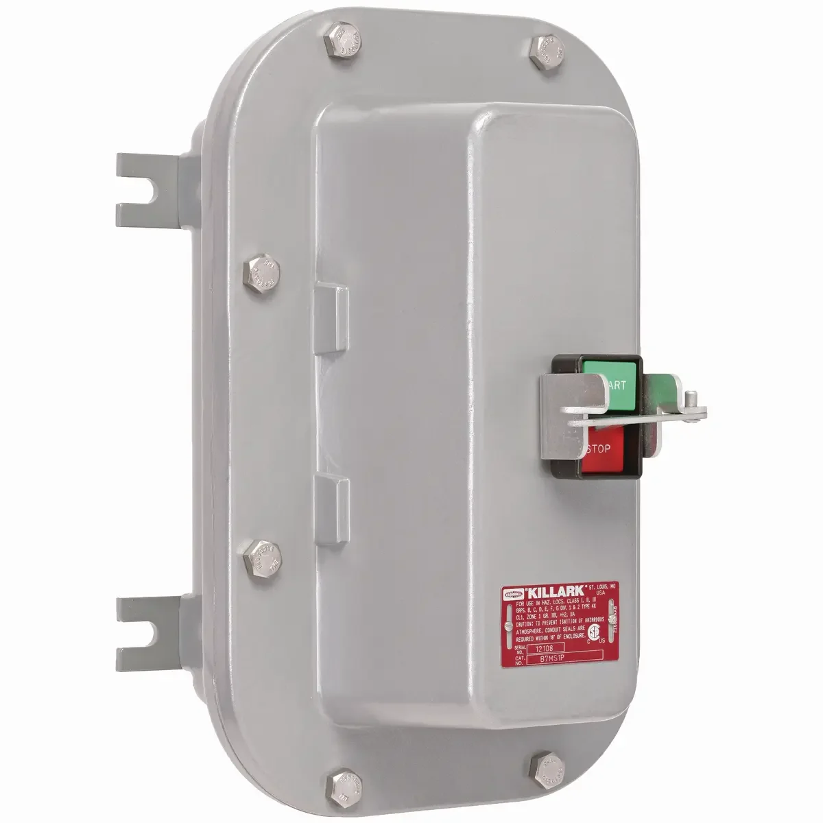3-Pole, 3-Phase Compact Push Button Style Enclosure With Manual Nema Starter - Starter Size 1 - 10Hp Max