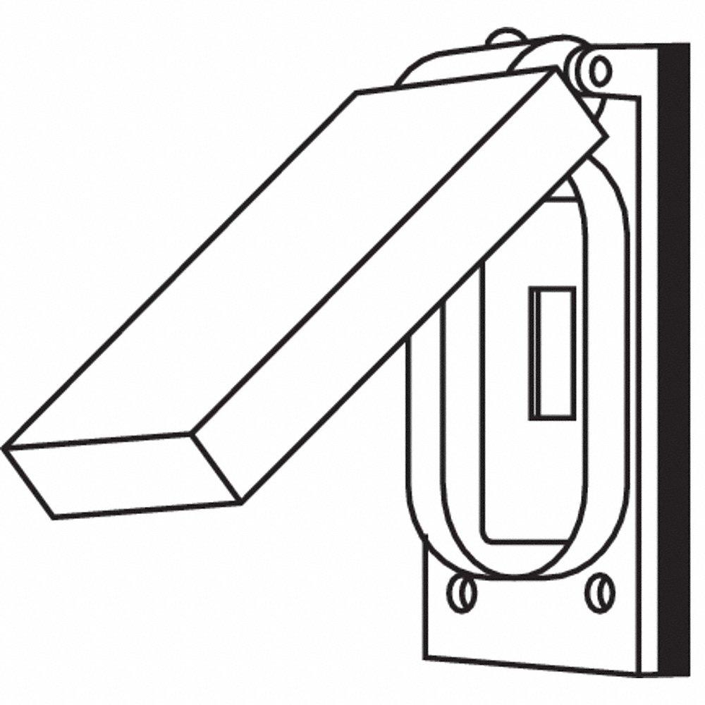 KILLARK FCLT Weatherproof Cover, 4 9/16 Inch Height, 2 13/16 Inch Width, 1 Gang | CJ3UKY 49ZY15
