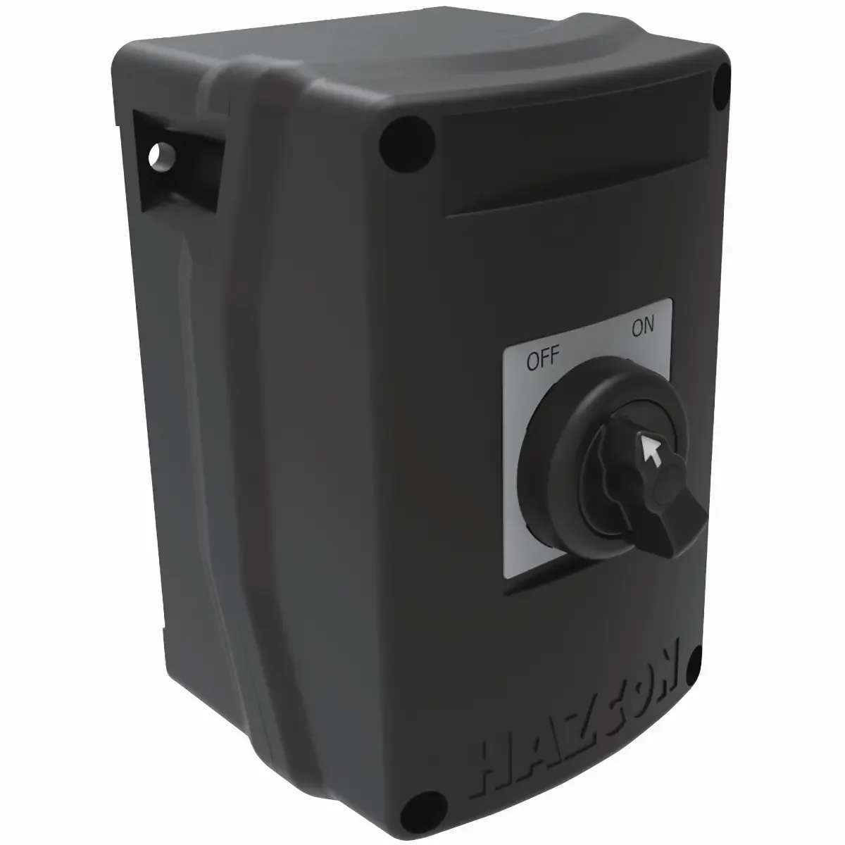 Control Station, Maintained Contact 2 Position Selector Switch- Din Rail Mount- 3/4 Inch Size Hub - Non-Metallic 1B