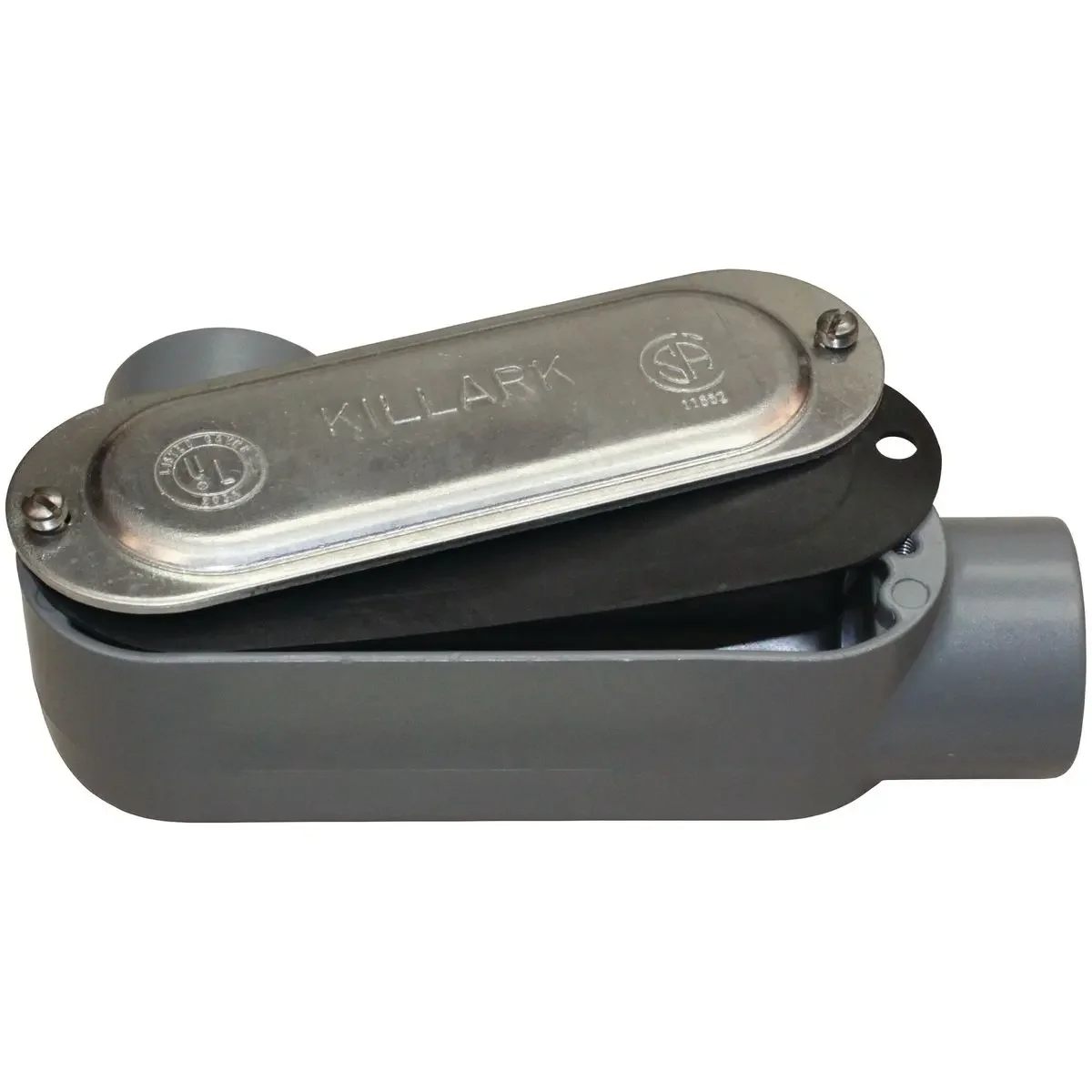 Aluminum Conduit Body With Cover And Gasket- Ll Type, Hub Size 4 Inch, Volume 324.0 Cubic Inches
