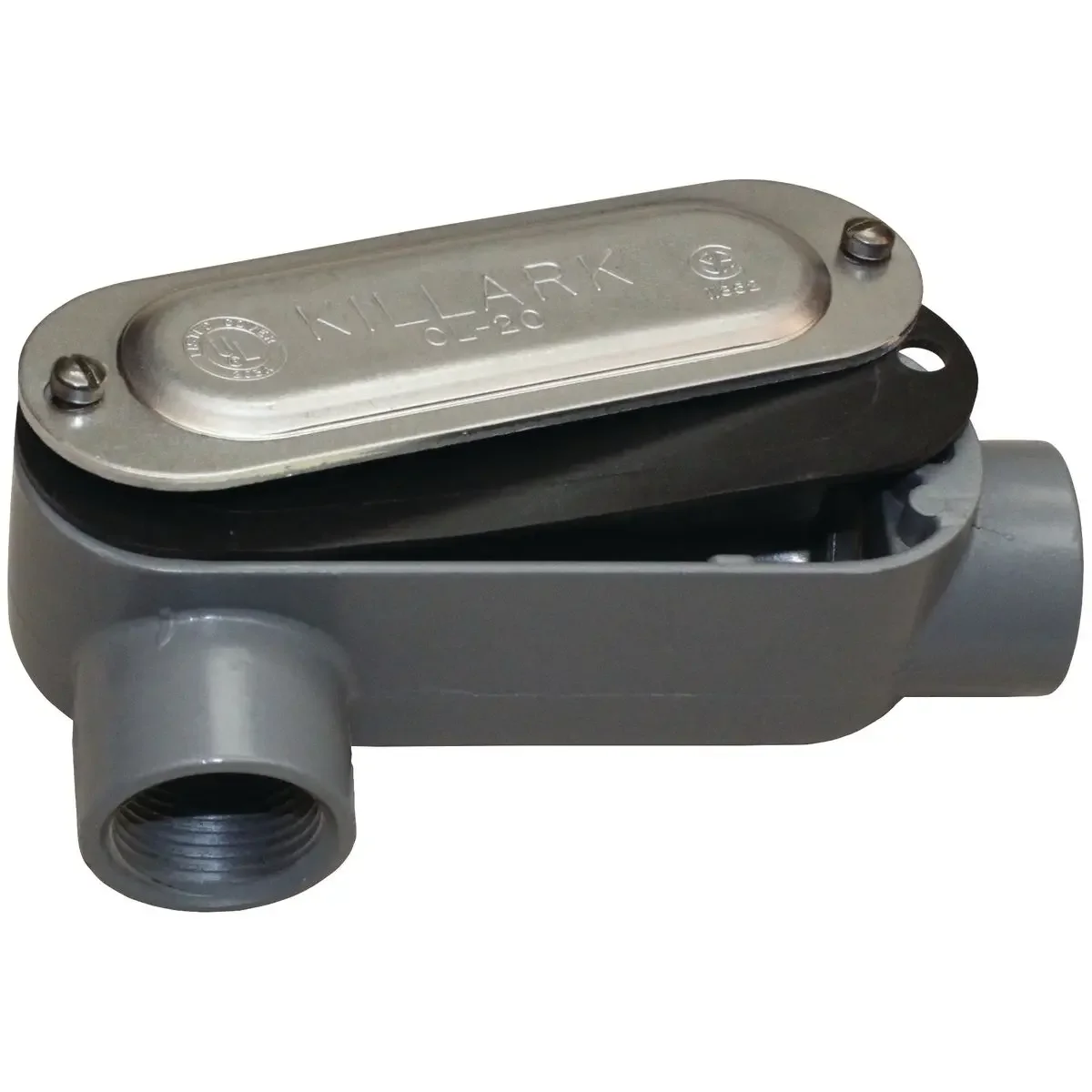 Al Conduit Body With Cover And Silicone Gasket, Lr Type, Hub Size 2-1/2 Inch Size, Volume 142.0 Cubic Inches