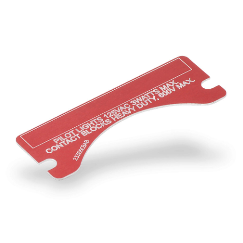 KILLARK XCSNP-BLANK Legend Plate, Aluminum, Rectangular, Red Field, Red Background | CV6TJE