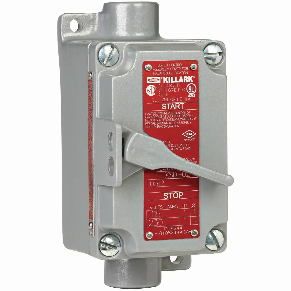 Feed-Thru 1-Pole Tumbler Switch Unit - Hub Size 1/2Inch - 20A