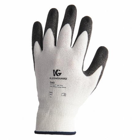 KIMBERLY-CLARK 42543 Coated Glove, M, Polyurethane, ANSI Abrasion Level 4, Gray, 60 Pack | CR6QDL 43FY62
