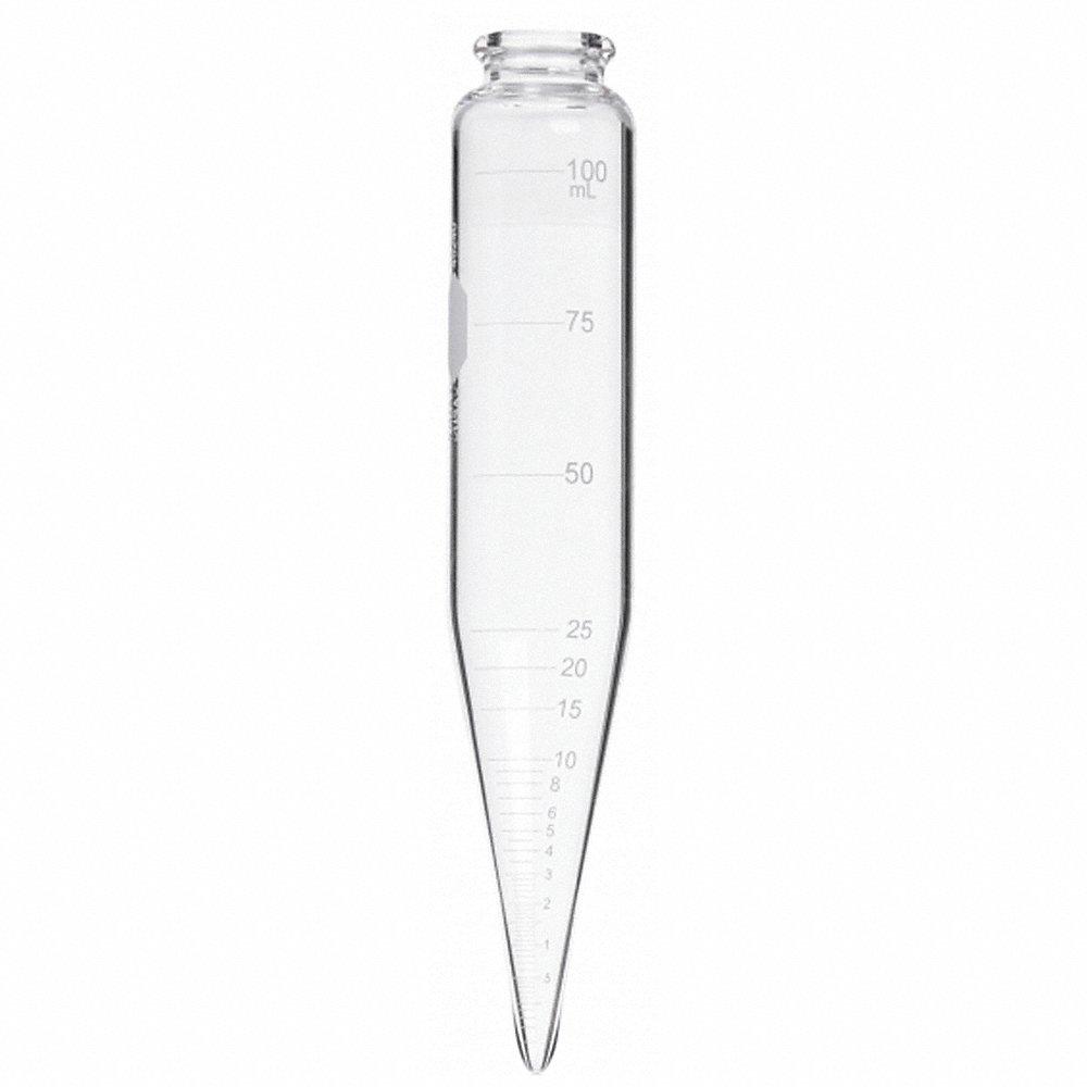 KIMBLE CHASE 45240-100 Conical Oil Centrifuge Tube, 100ml Nominal Capacity, 0.05 to 100 mL, 12Pk | CH9XMJ 52NJ46