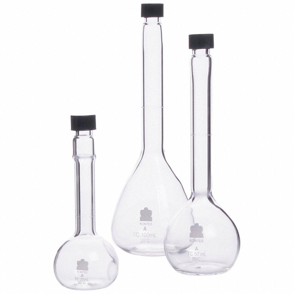 KIMBLE CHASE 621600-0050 Volumetric Flask, 50ml Capacity, Borosilicate Glass, Black | CJ3TME 52NH59