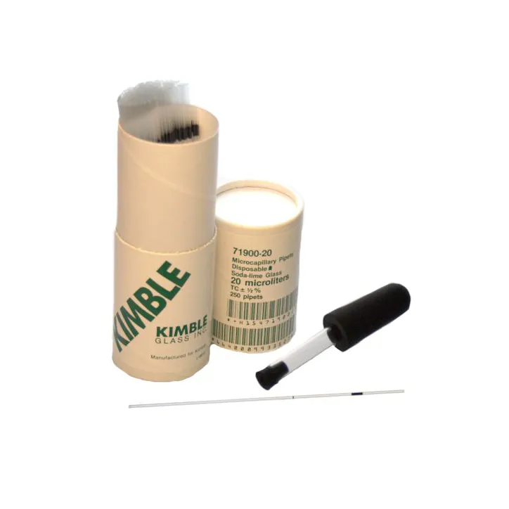 To Contain Micro Capillary Pipet, 20 microliter Capacity, Black