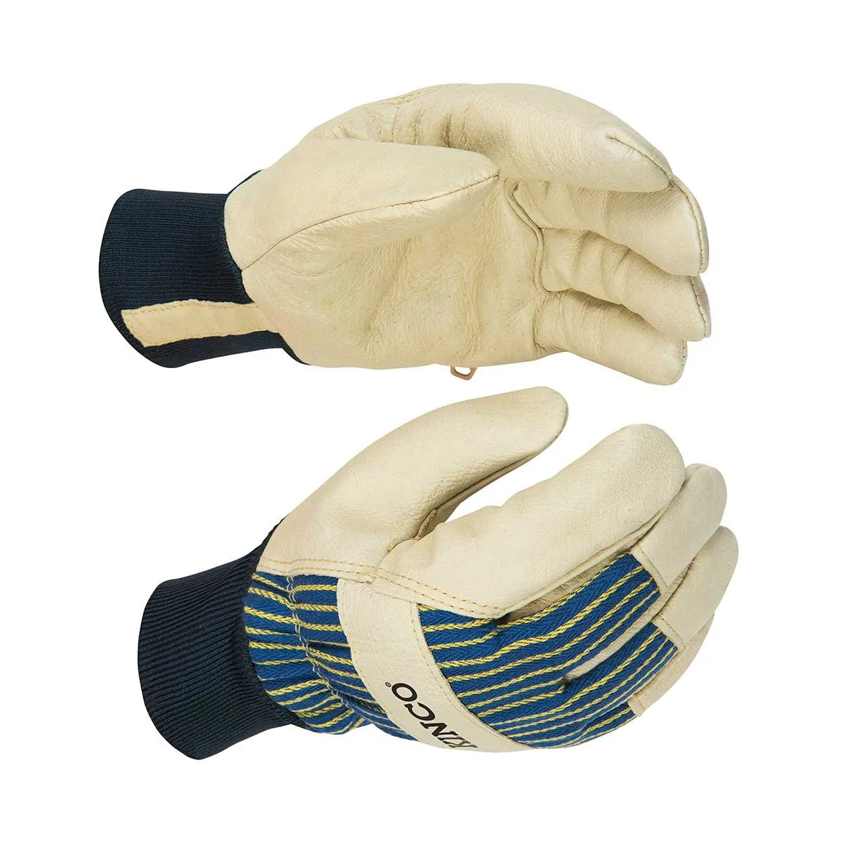Kinco Lined Grain Pigskin Palm Gloves with Knit Wrist