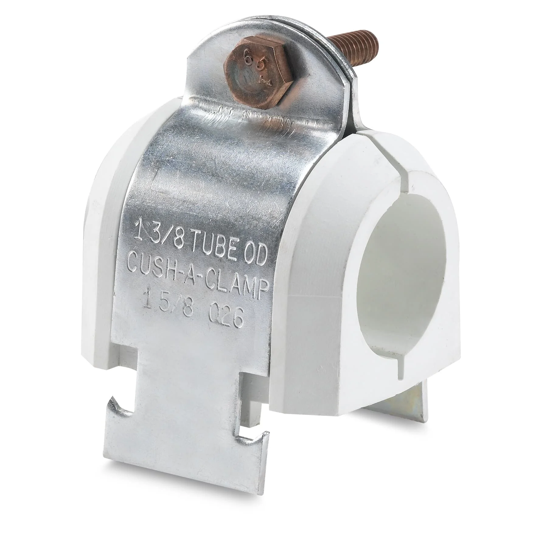 Cable Insulator Clamp, Steel, 0.56 Inch Conduit Size, Electro-Galvanized Finish