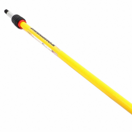 Extension Handle, 8 Ft, Rubber/Aluminum, Silver