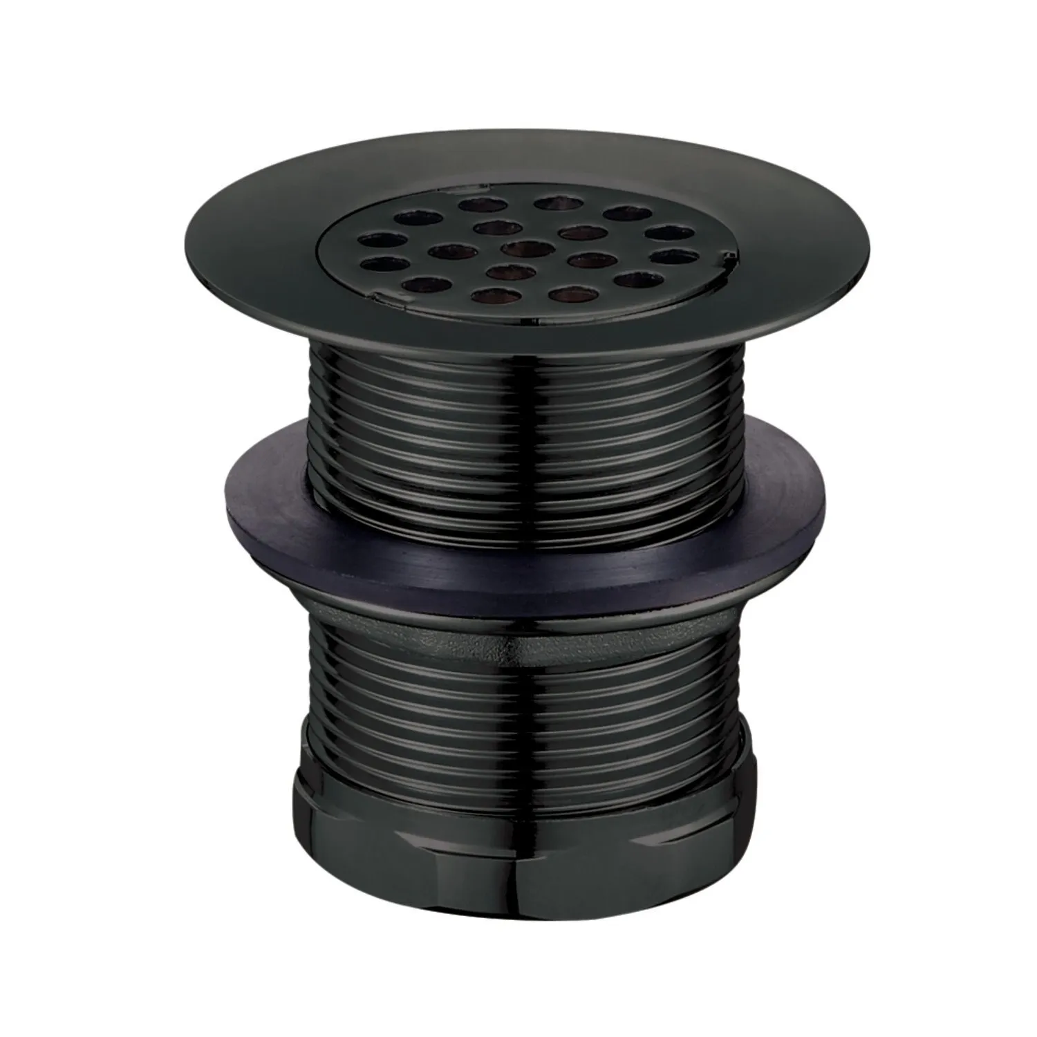 2Inch Brass Grid BarUtility Sink Drain, Matte Black