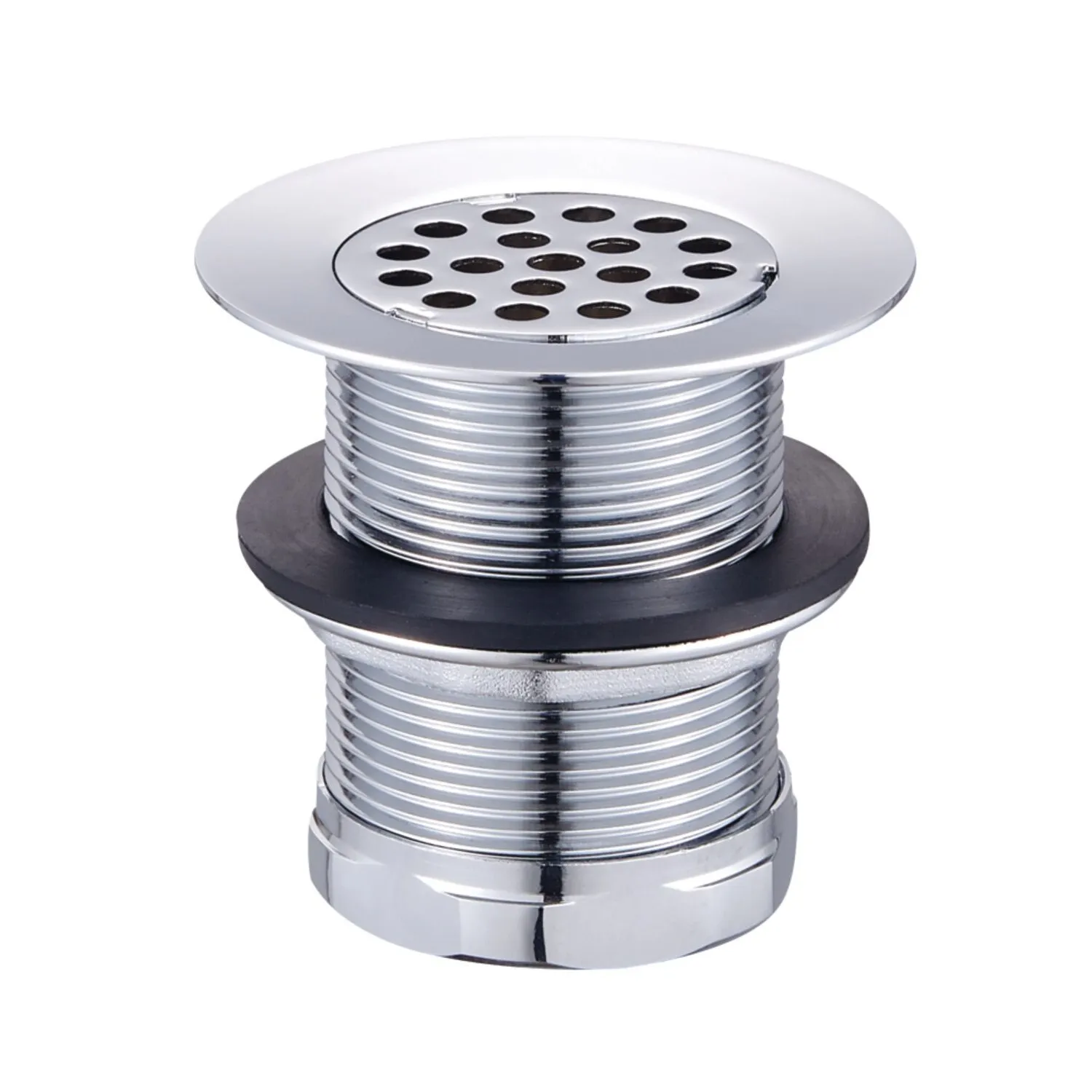 2Inch Brass Grid BarUtility Sink Drain, Polished Chrome