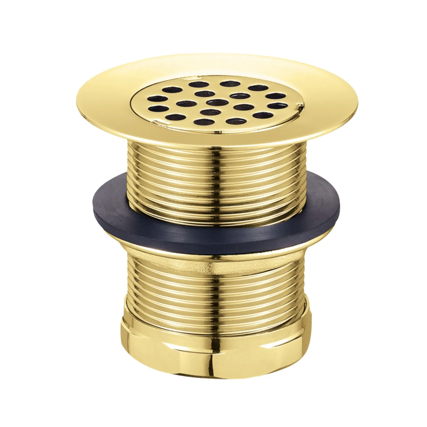 2Inch Brass Grid BarUtility Sink Drain, Polished Brass