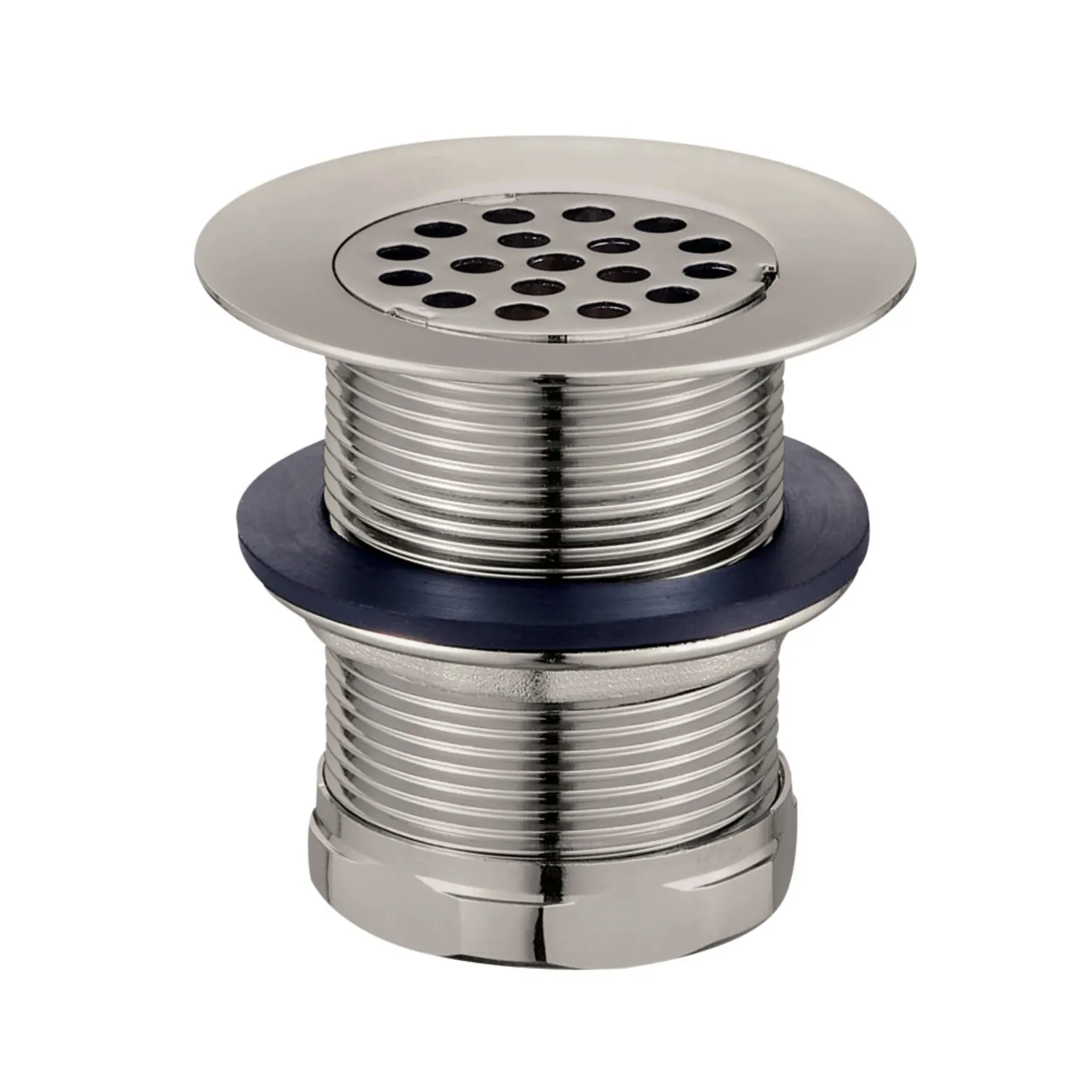 2Inch Brass Grid BarUtility Sink Drain, Brushed Nickel