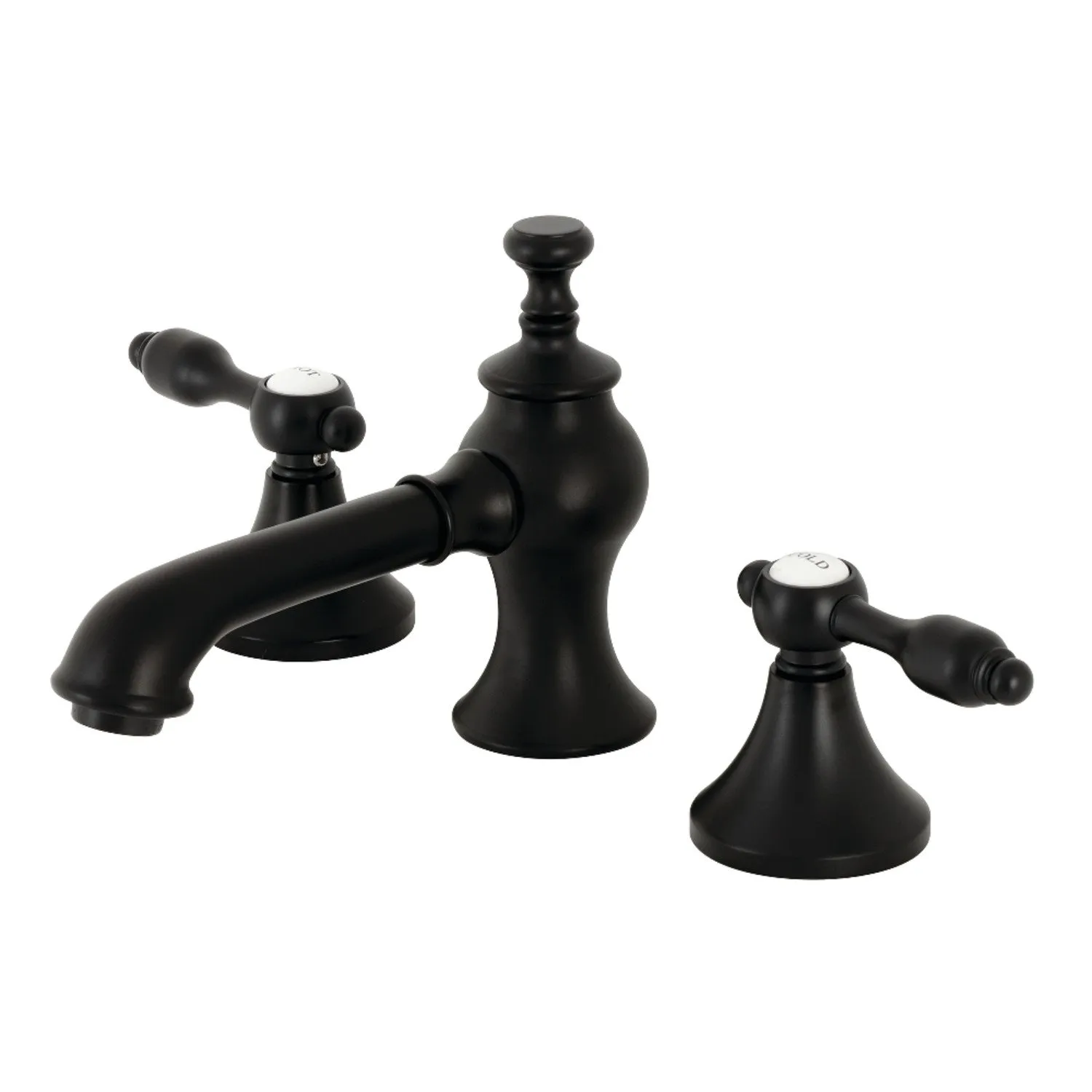 KINGSTON BRASS KC7060TAL KC7060TAL Tudor 8 Inch Widespread Bathroom Faucet, Matte Black | CY8LDK