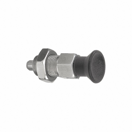 KIPP K0338.04516 Spring Plunger, Lockout, With Locking Nut, Stainless Steel, M24X2 | CR7CQP 53ED65